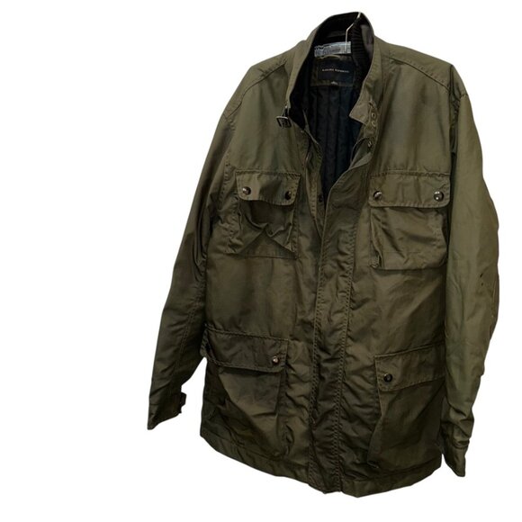 Banana Republic vintage army green Field Jacket rain L double placket - Picture 1 of 3